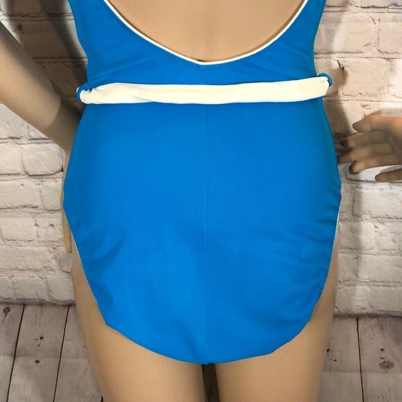 Vintage Athena One Piece Bright Blue Swimsuit 10 - Picture 9 of 16